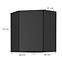 Konyhaszekrény Siena fekete matt 60x60 Gn-72 1f (45°),2
