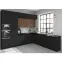 Konyhaszekrény Siena fekete matt 60x60 Gn-90 1f (90°),4