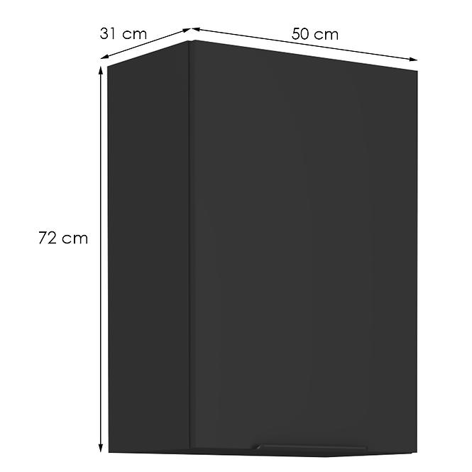 Konyhaszekrény Siena fekete matt 50g-72 1f