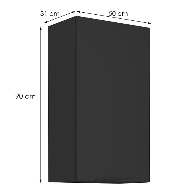 Konyhaszekrény Siena fekete matt 50g-90 1f