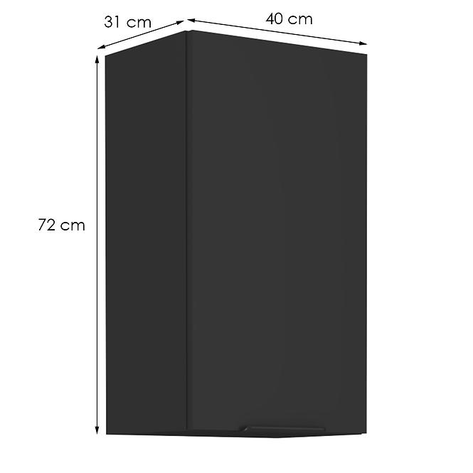 Konyhaszekrény Siena fekete matt 40g-72 1f