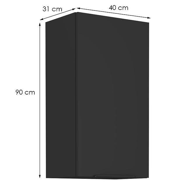 Konyhaszekrény Siena fekete matt 40g-90 1f