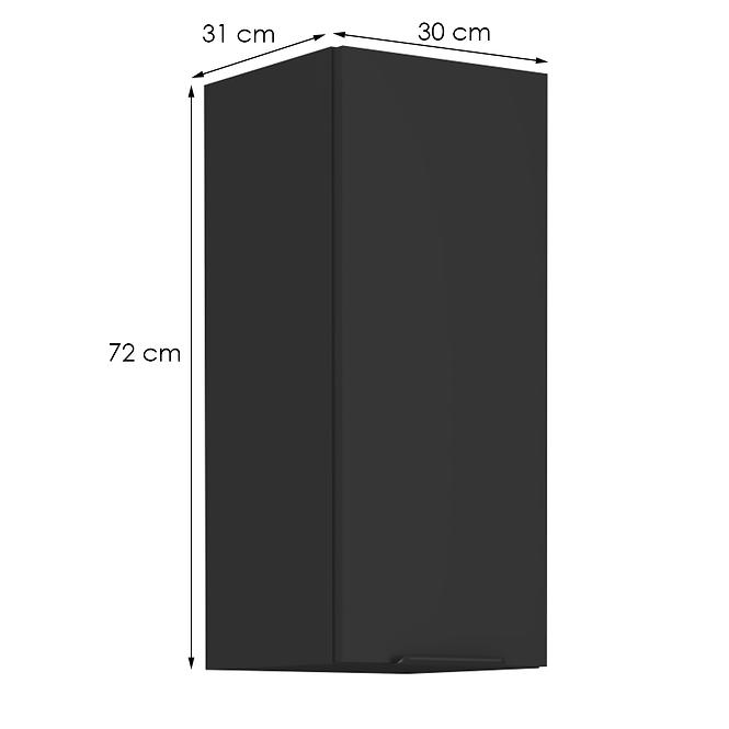 Konyhaszekrény Siena fekete matt 30g-72 1f