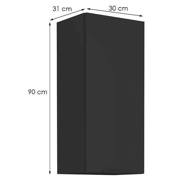 Konyhaszekrény Siena fekete matt 30g-90 1f