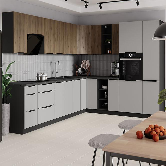 Konyhaszekrény Monza dió okapi 60x60 Gn-90 1f (90°),5