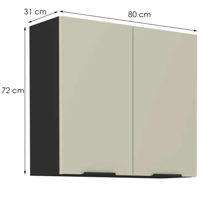 Konyhaszekrény Arona cashmere 80g-72 2f,2