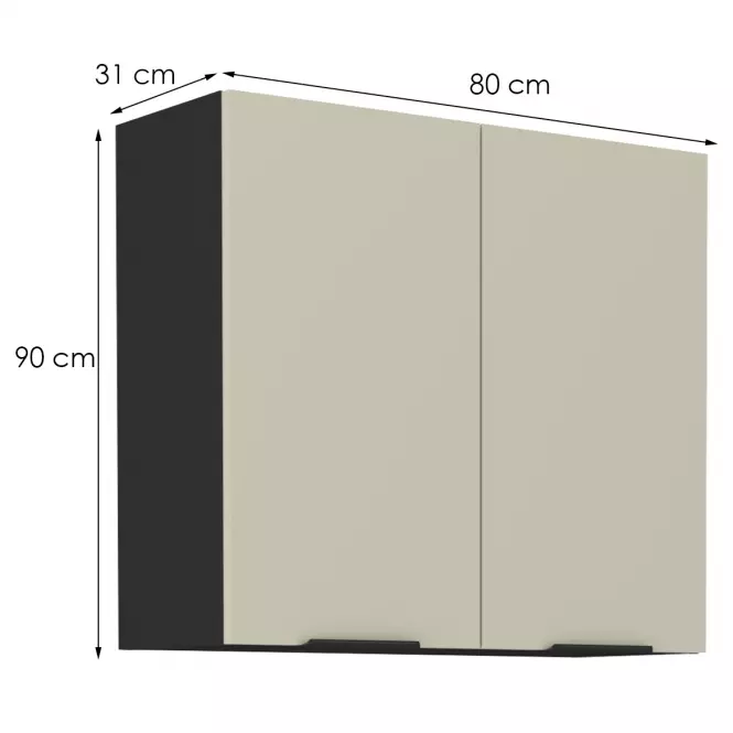 Konyhaszekrény Arona cashmere 80g-90 2f,2