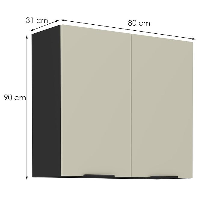 Konyhaszekrény Arona cashmere 80g-90 2f,2