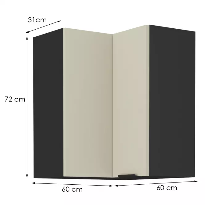 Konyhaszekrény Arona cashmere 60x60 Gn-72 1f (90°)