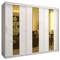 Szekrény Platinum Pole 250 fehér márvány/fehér