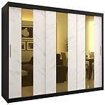 Szekrény Platinum Pole 250 fekete márvány/fehér Szekrény Platinum Pole 250 fekete márvány/fehér