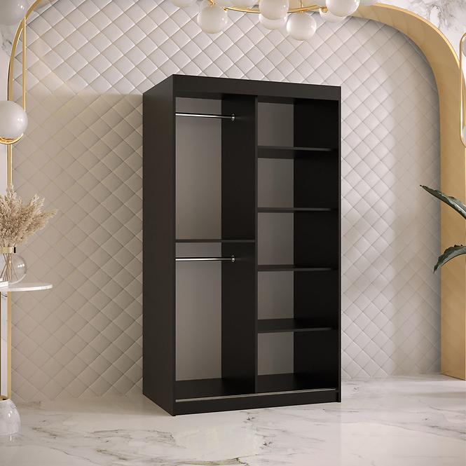 Szekrény Platinum T1 100 fekete márvány/fehér