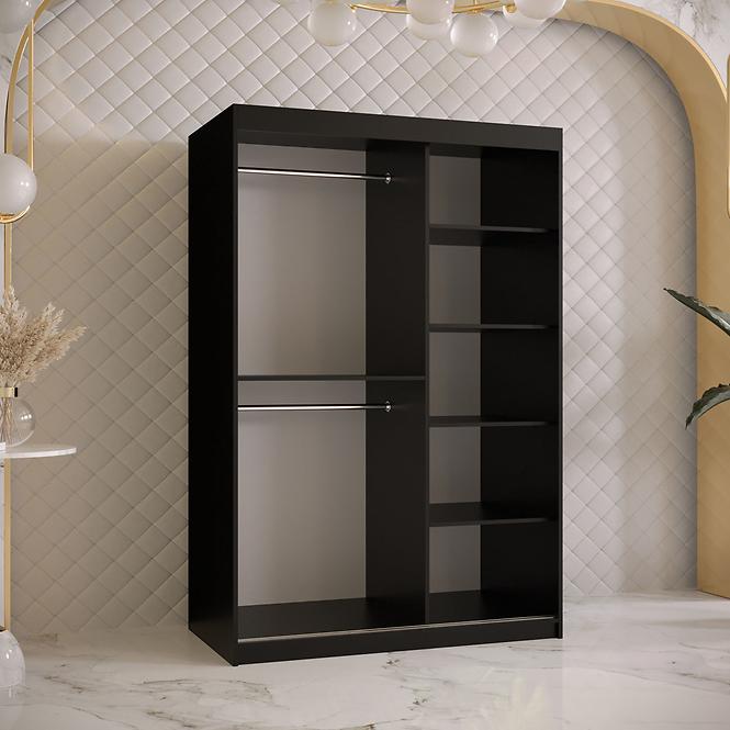 Szekrény Platinum T1 120 fekete márvány/fehér