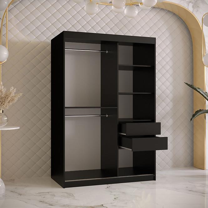 Szekrény Platinum T1 120 fekete márvány/fehér