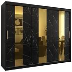 Szekrény Platinum Pole 250 fekete márvány/fekete Szekrény Platinum Pole 250 fekete márvány/fekete