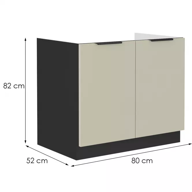 Konyhaszekrény Arona cashmere 80zl 2f bb