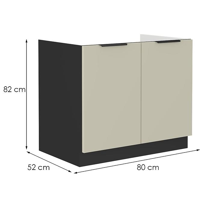 Konyhaszekrény Arona cashmere 80zl 2f bb,2