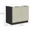 Konyhaszekrény Arona cashmere 80zl 2f bb,2