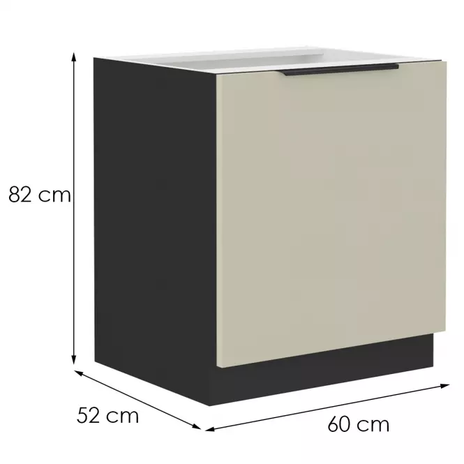 Konyhaszekrény Arona cashmere 60d 1f bb,2