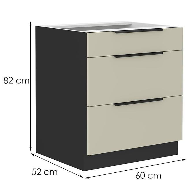 Konyhaszekrény Arona cashmere 60d 3s bb,2