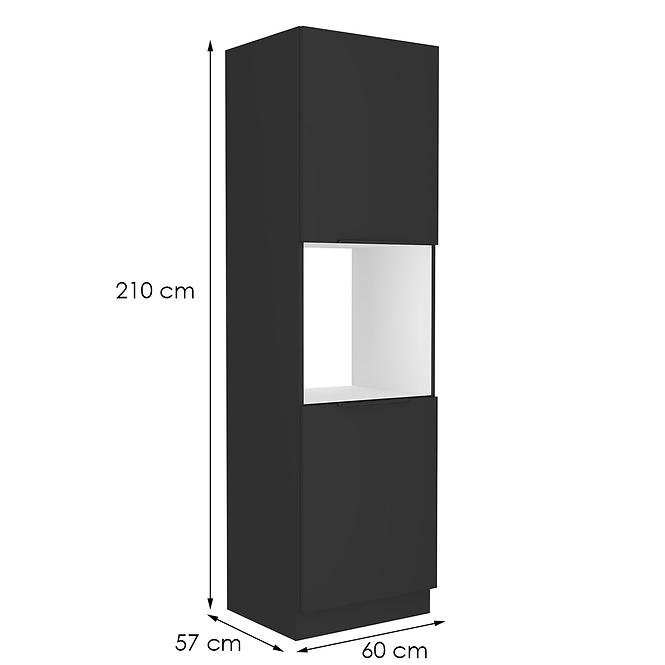 Konyhaszekrény Siena fekete matt 60dp-210 2f