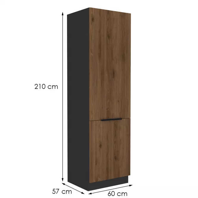 Konyhaszekrény Monza dió okapi 60dk-210 2f