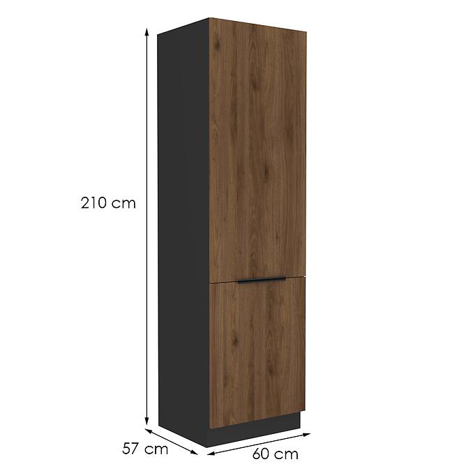 Konyhaszekrény Monza dió okapi 60dk-210 2f