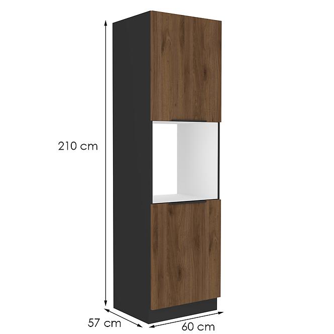 Konyhaszekrény Monza dió okapi 60dp-210 2f
