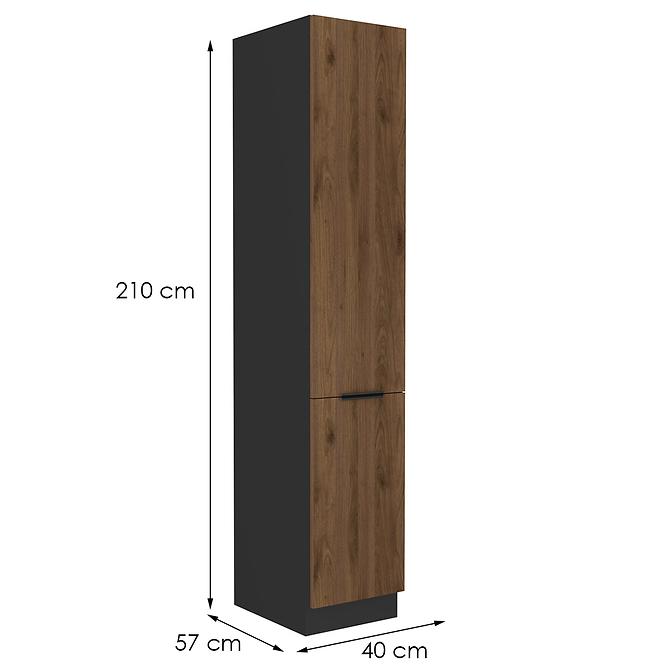 Konyhaszekrény Monza dió okapi 40dk-210 2f
