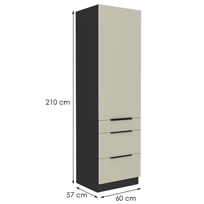 Konyhaszekrény Arona cashmere 60dks-210 1f 3s