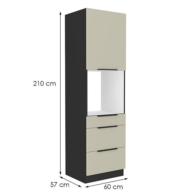 Konyhaszekrény Arona cashmere 60dps-210 1f 3s