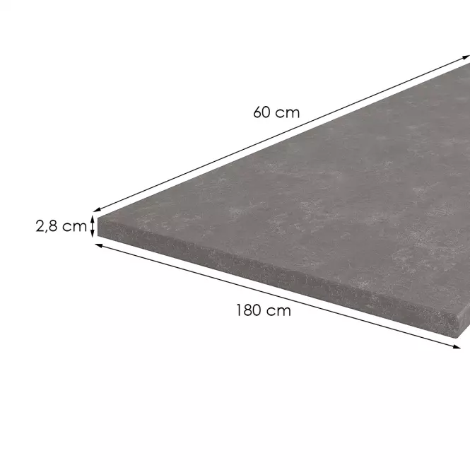 Konyhai munkalap 180 cm/28 mm Metalic Brown