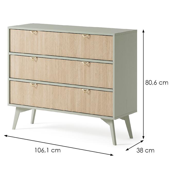 Komoód Forest KSZ106 eukaliptusz/ fenyő scandi