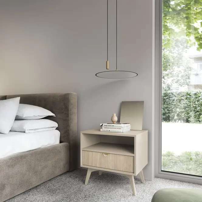 Éjjeliszekrény Forest S54 homokbézs/ halszálkás scandi,11