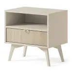 Éjjeliszekrény Forest S54 homokbézs/ halszálkás scandi