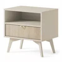 Éjjeliszekrény Forest S54 homokbézs/ halszálkás scandi
