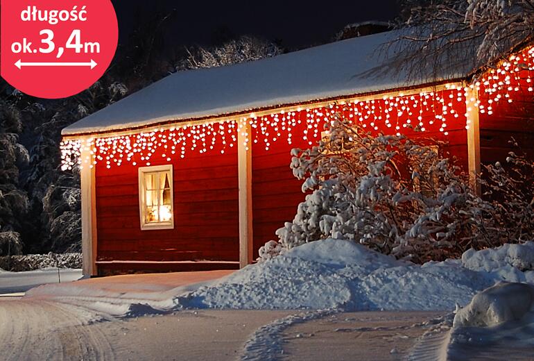 Karácsonyi fények LED sople 100l 100/20 zew. T.+Gn.+Pg. Ww