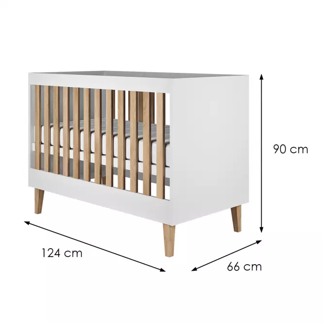 Baba ágy Dziecięce Kubi fehér 60x120