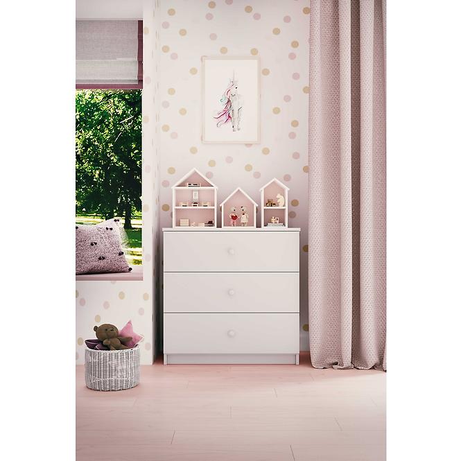 Komód gyermek számára Babydreams fehér