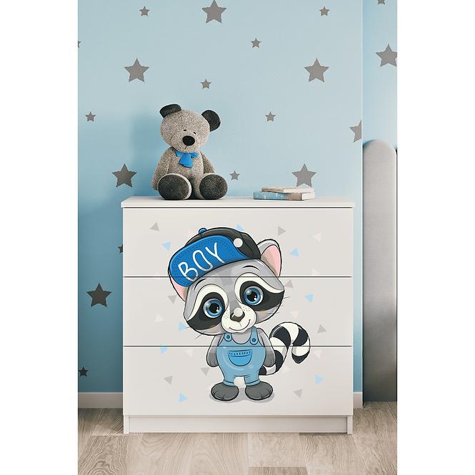 Komód gyermek számára Babydreams fehér –  mosómedve,5