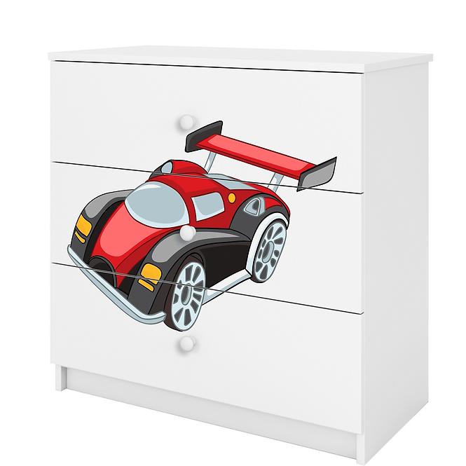 Komód gyermek számára Babydreams fehér – Auto,4
