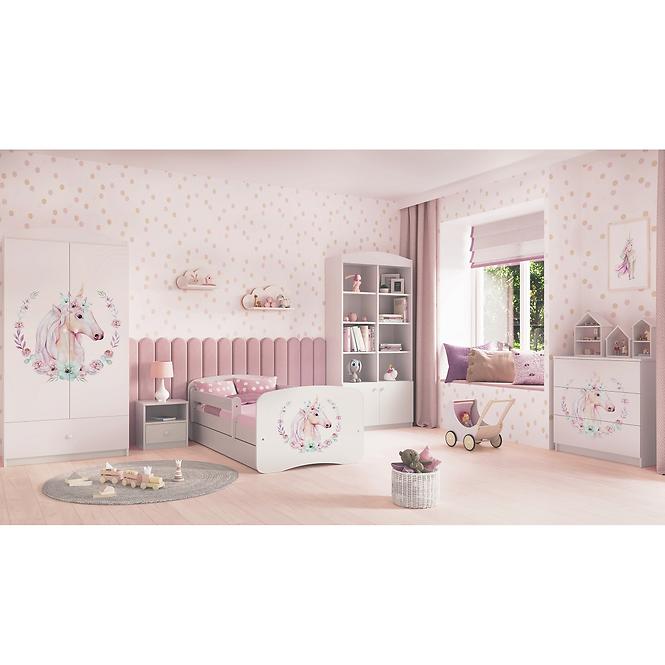 Komód gyermek számára Babydreams fehér – ló