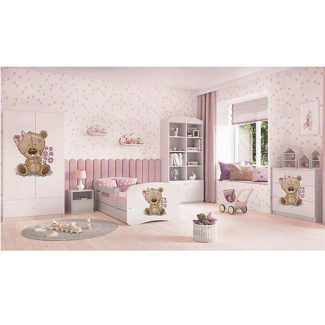 Komód gyermek számára Babydreams fehér – Medve Virágok,7
