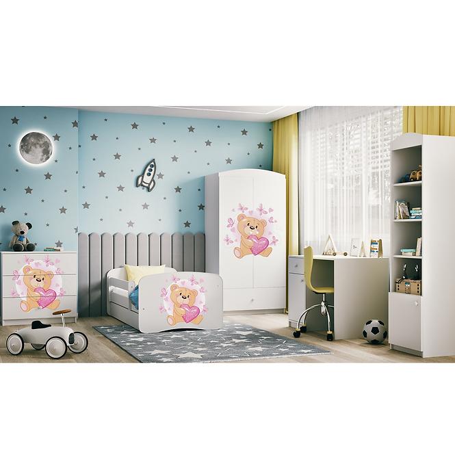 Komód gyermek számára Babydreams fehér – Medve Pillangó