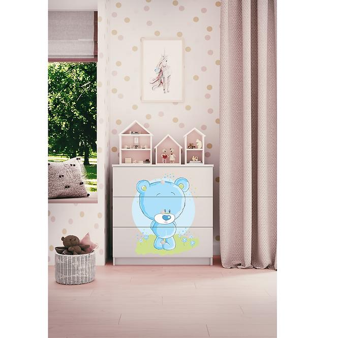 Komód gyermek számára Babydreams fehér – Medve Modrá