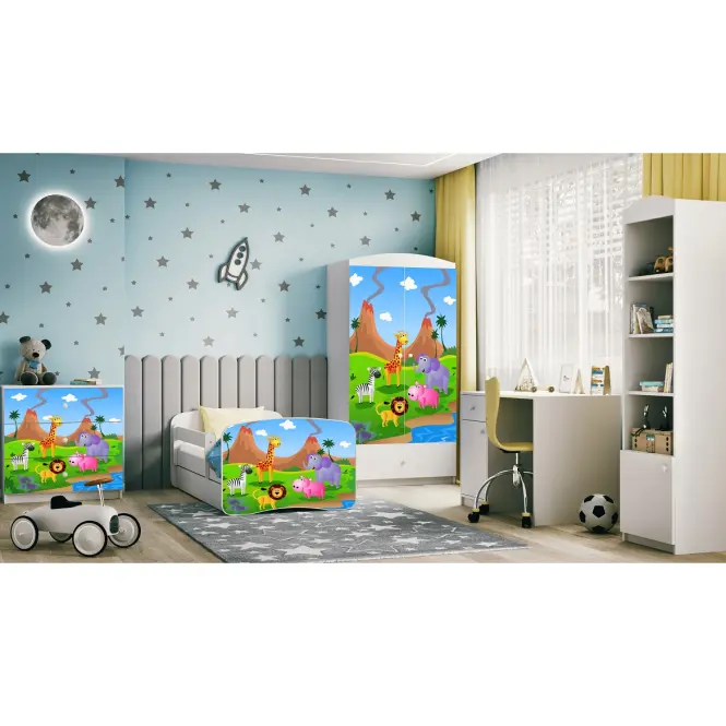 Komód gyermek számára Babydreams fehér – Safari