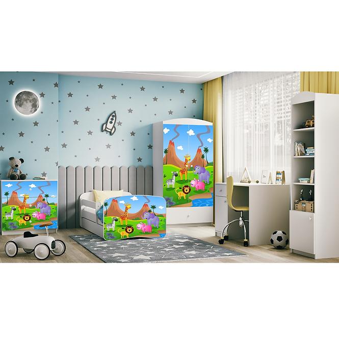Komód gyermek számára Babydreams fehér – Safari,6