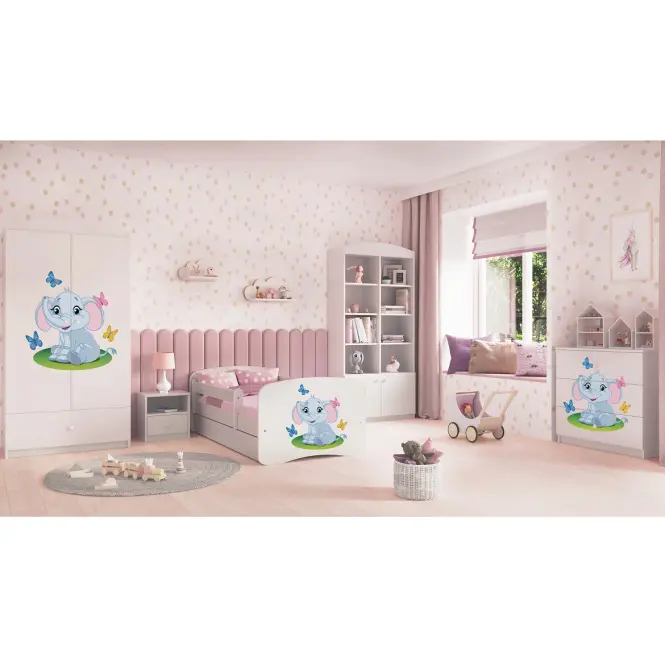 Komód gyermek számára Babydreams fehér – Egy elefánt