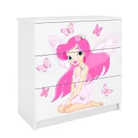 Komód gyermek számára Babydreams fehér – Tündér1