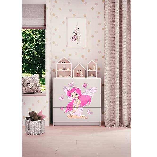 Komód gyermek számára Babydreams fehér – Tündér1
